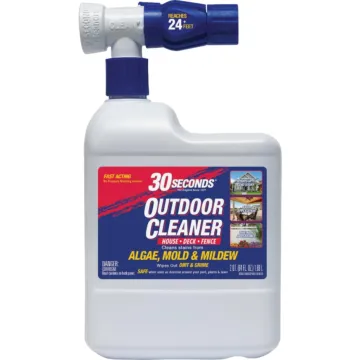 30 seconds Outdoor Cleaner 64 Oz. Ready To Spray Hose End Algae, Mold & Mildew Stain Remover