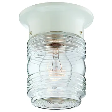 Boston Harbor HV-66919-WH-3L Porch Light, 120 V, 60 W, Steel Fixture, White Fixture