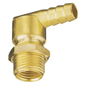 Valley Industries 3/8" Hose Barb x 11/16" Threaded Nozzle Body Elbow, Brass