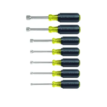 Klein Tools Nut Driver Set, 3-Inch Shafts, Cushion-Grip™, 7-Piece