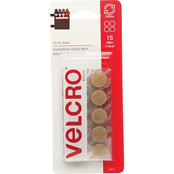 Velcro VELCRO Brand 90071 Fastener, 5/8 in W, Nylon, Beige, Rubber Adhesive