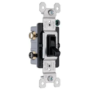 Pass & Seymour TradeMaster Grounding Toggle Switch, Black 663BKG