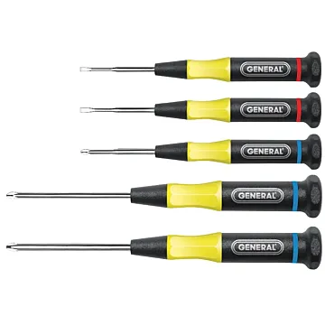 General Tools General 700 Screwdriver Set, Steel, Chrome, Specifications: Round Shank