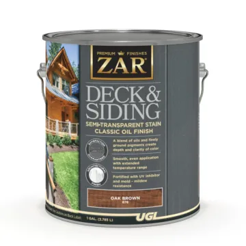 ZAR Deck and Siding Semi-Transparent Stain (Oak Brown) 1 gal