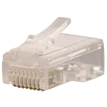 Gardner Bender GMC-88C5 Modular Plug, Rounded Cable, RJ-45 Connector, 8-Contact, 8-Position, White, 50/BAG