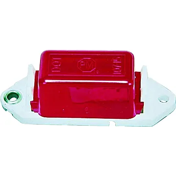 Peterson PM V107WR Marker Light, Rectangular, 3.18 in W, 1 in H, 12 V, Incandescent Lamp, Red Lens, Screw
