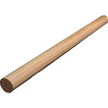 Alexandria Moulding Round Moulding, 96 in L, 1-9/32 in W, Pine Wood