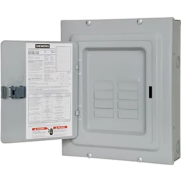 Siemens Murray E E0816ML1125S Load Center, 125 A, 8 -Space, 16 -Circuit, Main Lug, NEMA 1 Enclosure, Gray