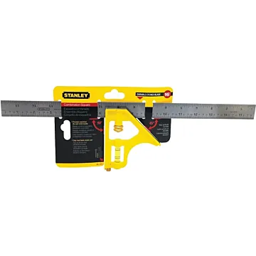 Stanley STANLEY 46-131 Combination Square, 1 in W Blade, 16 in L Blade, SAE Graduation, Stainless Steel Blade