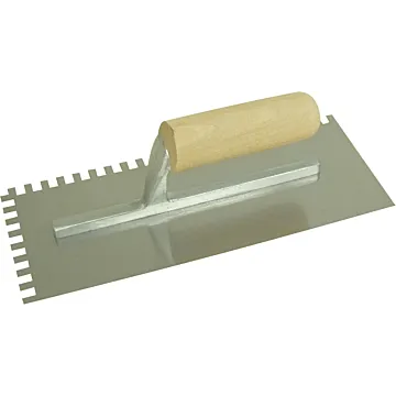 Marshalltown QLT 973 Trowel, 1/4 in W x 1/4 in D Notch, 11 in L, 4-1/2 in W, Square Notch, Straight Handle