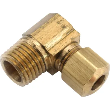 Anderson Metals 1/4 In. x 1/4 In. Male 90 Deg. Compression Brass Elbow (1/4 Bend)