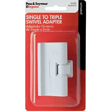 Pass & Seymour 15A SWIVTPL ADAPTER WH