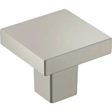 Amerock Monument Square Cabinet Knob (Satin Nickel - 6pk) 1-3/16 in.
