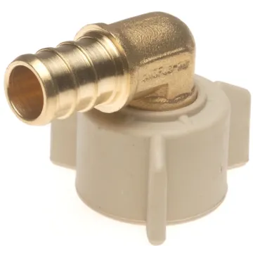 SHARKBITE Apollo APXFAE1212 Swivel Pipe Elbow, 1/2 in, FPT, 90 deg Angle, Brass, 12/CT