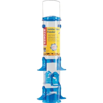 Stokes Select Plastic Jumbo Tube Bird Feeder (Blue) 3.2 lb Capacity