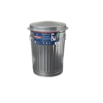 Behrens Silver Trash Can with Lid - 20 gal