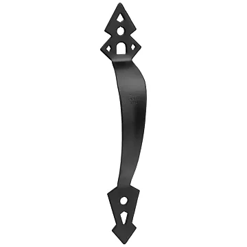 National Hardware V10 Series N109-022 Decorative Gate Pull, Stainless Steel, Black, Matte, 1-Piece