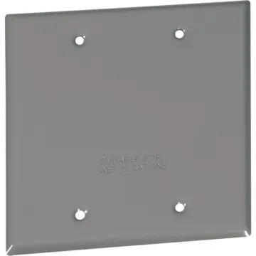 Bell Southwire Double Gang Gray Weatherproof Blank Cover