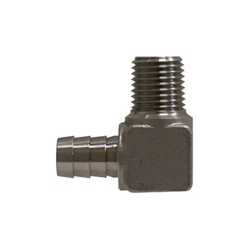 Stainless Steel MPT x Hose Barb Elbow