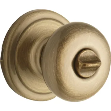 Kwikset Signature Series Antique Brass Bed & Bath Door Knob