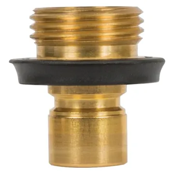 Gilmour 871514-1001 Quick Connect Set with Shut Off, Male Threaded, Metal/Rubber