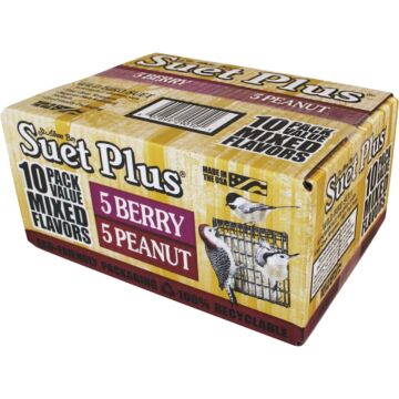Suet Plus Berry & Peanut Blend Suet Cake (10pk) 11 oz