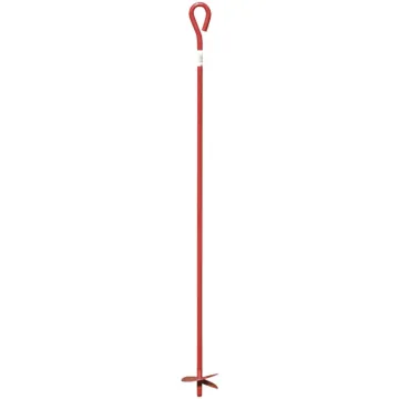 Midwest Air Tech Steel Screw-In Earth Anchor (Red) 4 in. x 40 in.