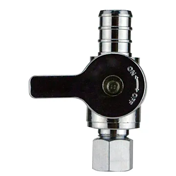 Apollo Valves APXVS1214C Ice Maker Straight Stop Valve, 1/2 x 1/4 in Connection, Barb x Compression, 200 psi Pressure