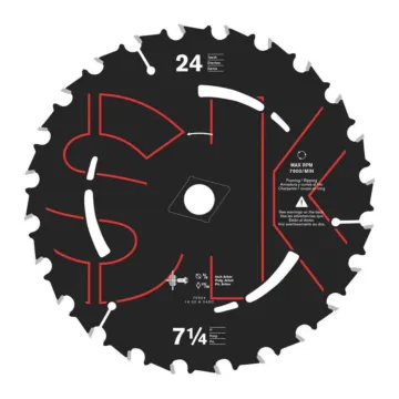 SKIL Chervon North America 7-1/4 in Carbide Carbide Tipped Steel Circular Saw Blade