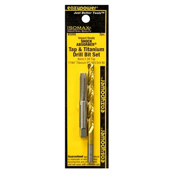 Eazypower 83265 Tap and Drill Set, 8mm-1.25 Thread, Titanium