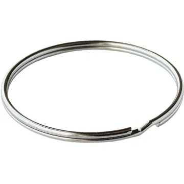 Lucky Line Tempered Steel Nickel-Plated 2 in Key Ring