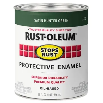Rust-Oleum Stops Rust Oil Based Satin Protective Rust Control Enamel, Hunter Green, 1 Qt.