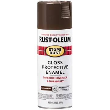 Rust-Oleum Stops Rust Protective Enamel Spray (Gloss - Leather Brown) 12 oz