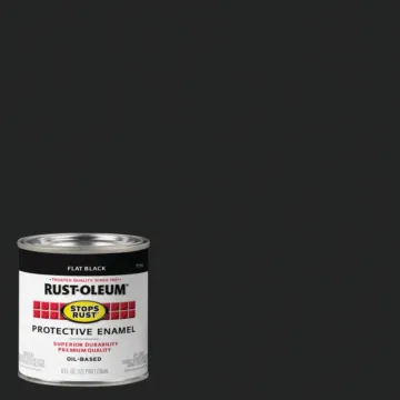 Rustoleum Stops Rust Protective Enamel Brush-On Paint (Flat - Black) 1/2 pt