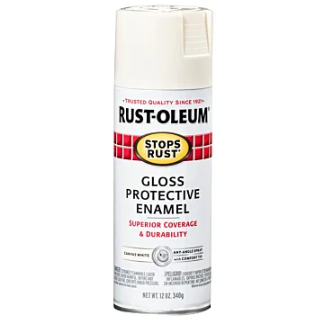 Rust-Oleum Stops Rust Protective Enamel Spray (Gloss - Canvas White) 12 oz