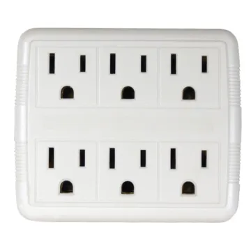 PowerZone OR801011 Outlet Tap, 125 V, 6-Outlet, White