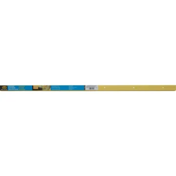 M-D Building Products 1-1/8 In. X 1-1/8 In. X 36 In. Satin Brass Aluminum Stair Edging w/ Screw Nails