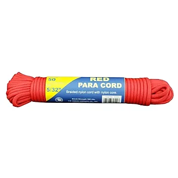 T.W. Evans Cordage 5/32" x 50' Nylon Parachute Cord, Red