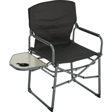 Outdoor Expressions Polyester Director Camp Folding Chair w/ Side Table (Black)