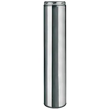 Selkirk 206024 Chimney Pipe, 8 in OD, 24 in L, Stainless Steel