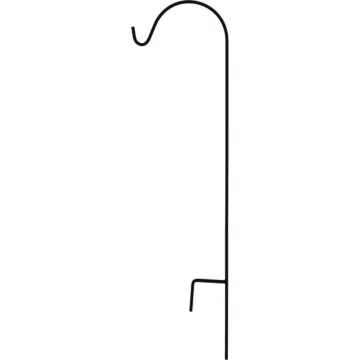 Urban Garden Square Steel Shepherd Hook (Matte Black) 45 in.