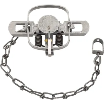 Duke Traps 0469 Coil Spring Trap, Spring Locking, For: Mink, Muskrat, Raccoon