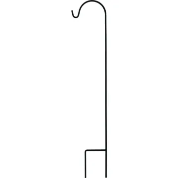 Urban Garden Square Steel Shepherd Hook (Matte Black) 65 in.
