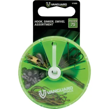Vanguard Assorted Hook, Swivel, & Sinker Kit (75pc)