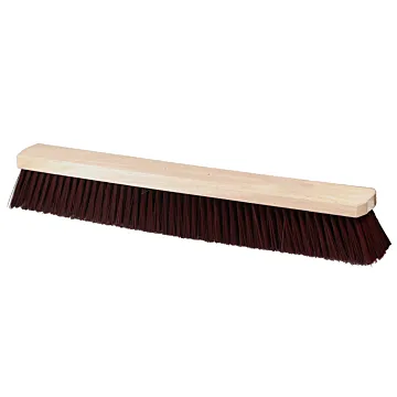 Magnolia Brush 18 in Broom Head ONLY, Stiff Coarse Brown Plastic 3 in Bristles for Flex Handle