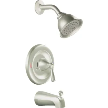 Moen Banbury Posi-Temp 1-Handle Lever Tub and Shower Faucet, Spot Resist Brushed Nickel