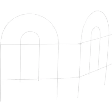 Best Garden 8 Ft. Powder-Coated White Wire Folding Fence
