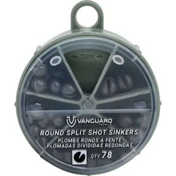 Vanguard Round Split Shot Sinker Kit Assortment (78pc)