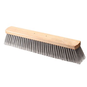 Magnolia Brush 24 in Push Broom, Silver Flagged Tip Plastic 3 in Bristles for Flex Handle