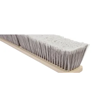 Magnolia Brush 42 in Push Broom, Silver Flagged Tip Plastic 3 in Bristles for A-Line Handle